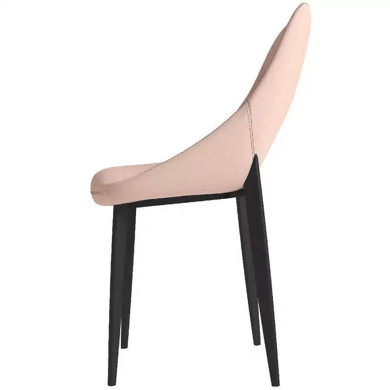 LeisureMod Amalfi Sedia da pranzo moderna, seduta in tessuto imbottito con gambe in metallo, comoda seduta d'accento per cucina, sala da pranzo o ufficio