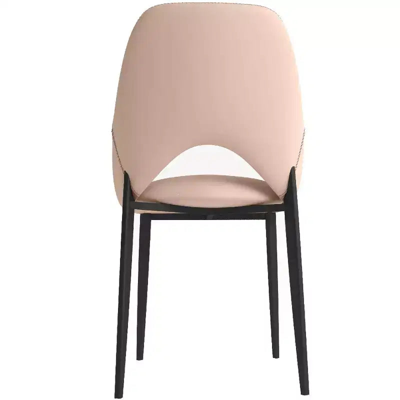 LeisureMod Amalfi Sedia da pranzo moderna, seduta in tessuto imbottito con gambe in metallo, comoda seduta d'accento per cucina, sala da pranzo o ufficio