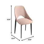 LeisureMod Amalfi Sedia da pranzo moderna, seduta in tessuto imbottito con gambe in metallo, comoda seduta d'accento per cucina, sala da pranzo o ufficio
