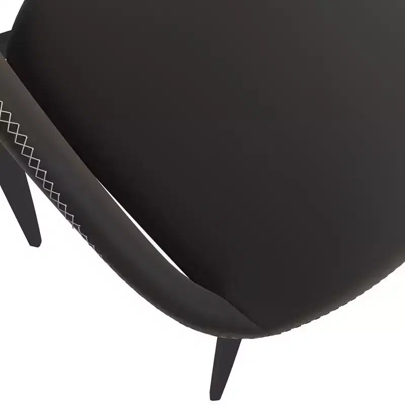 LeisureMod Amalfi Sedia da pranzo moderna, seduta in tessuto imbottito con gambe in metallo, comoda seduta d'accento per cucina, sala da pranzo o ufficio