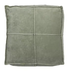 Storied Home Square Cotton Velvet Pouf