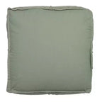 Storied Home Square Cotton Velvet Pouf