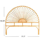 Storied Home Bali Sunrise Woven Rattan Headboard