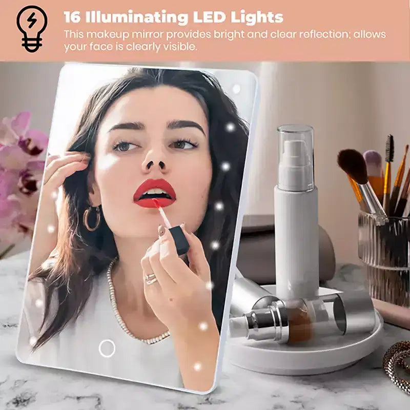 Specchio Trucco da Tavolo Pursonic Smart con Touchscreen