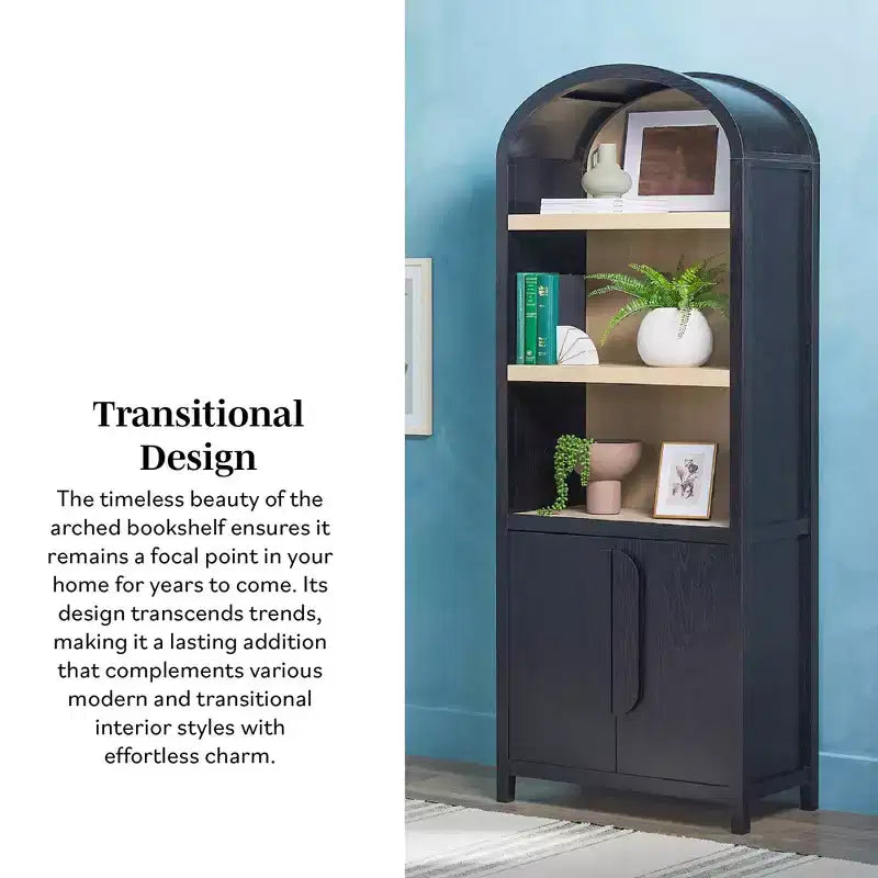 Libreria ad arco a 3 ripiani Saracina Home da 76"
