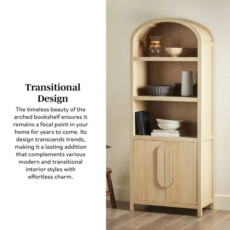 Libreria ad arco a 3 ripiani Saracina Home da 76"