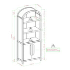 Libreria ad arco a 3 ripiani Saracina Home da 76"