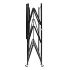 Origami R5 4 Tier Foldable Metal Storage Rack with Wheels, 1,000 Pound Capacity for Kitchen, Garage, or Garden Storage, Black, Certified Refurbished