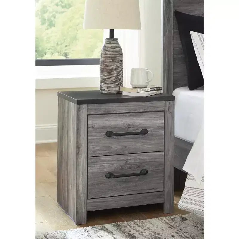 Signature Design by Ashley Comodino contemporaneo Bronyan a 2 cassetti, grigio scuro