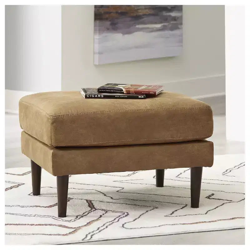 Signature Design by Ashley Contemporary Telora Ottoman, Caramel