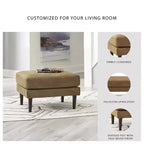 Signature Design by Ashley Contemporary Telora Ottoman, Caramel