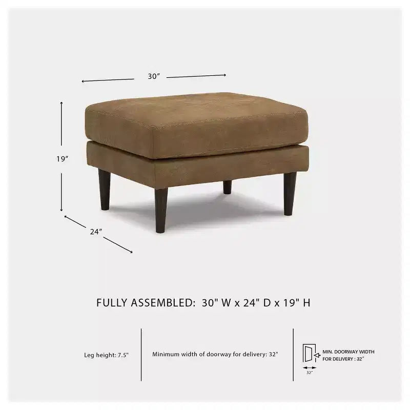 Signature Design by Ashley Contemporary Telora Ottoman, Caramel