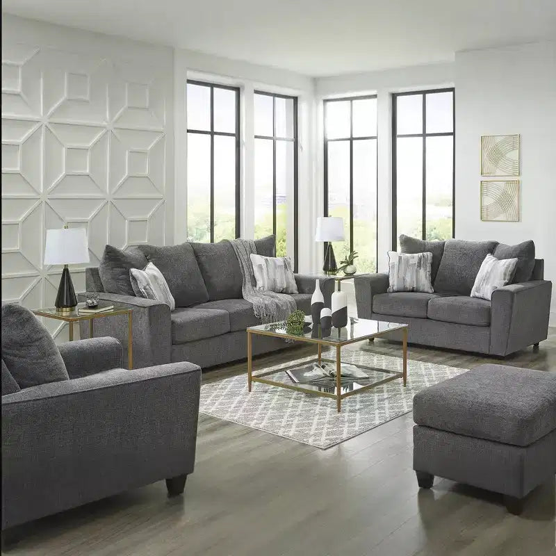 Signature Design by Ashley Contemporary Stairatt Ottoman, Gravel