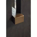 Signature Design by Ashley Burkhaus Traditional End Table with Marble Tabletop, Dark Brown & White