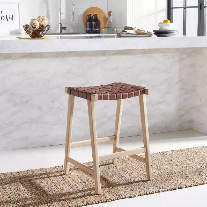Abreu Rectangle Counter Stool - Safavieh
