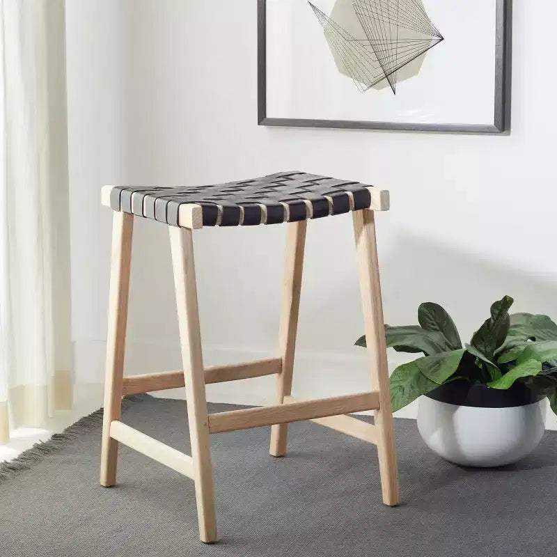 Abreu Rectangle Counter Stool - Safavieh