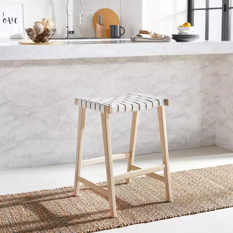 Abreu Rectangle Counter Stool - Safavieh