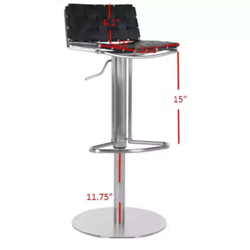 Floyd Gas Lift Swivel Bar Stool - FOX3000 - Black - Safavieh Couture