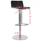 Floyd Gas Lift Swivel Bar Stool - FOX3000 - Black - Safavieh Couture