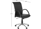 Dejana Swivel Desk Chair - Height Adjustable - FOX8506 - Black - Safavieh