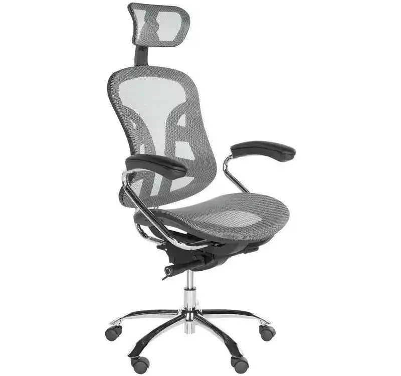 Jarlan Swivel Desk Chair - Height Adjustable - FOX8515 - Grey - Safavieh