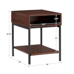 Two-Tone Lift-Top Coffee Table with Storage - Wood Grain & Gold Metal