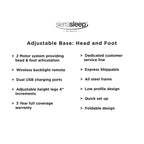 Signature Design by Ashley Chime 10 Inch Hybrid Black/White 2-Piece Mattress Package