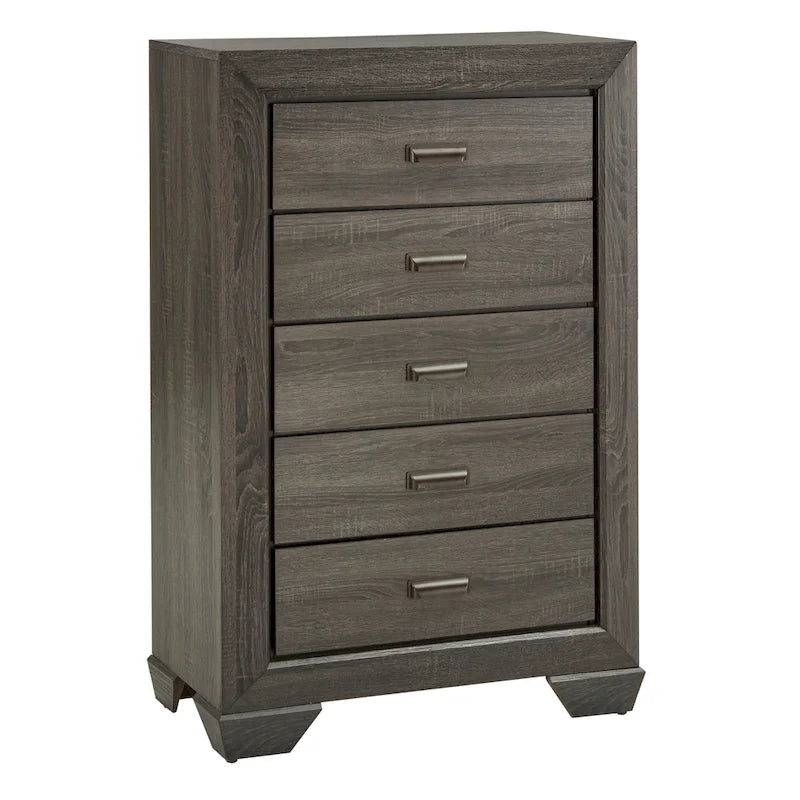 Cassettiera o comò Corbett Grey Wood Panel di iNSPIRE Q Classic
