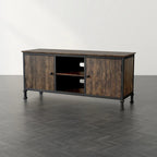 Dele Rustic Oak 60-inch Wood Multi-functional Storage TV Console by Furniture of America