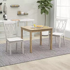 Costway Wooden Dining Chairs Set of 2/4 with Ergonomic Seat Rubber Wood Frame & High Backrest