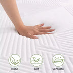 Materasso in memory foam Wuleitex, materasso da 10 pollici, gel rinfrescante in scatola, decompressione a supporto medio,