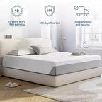 Materasso in memory foam Wuleitex, materasso da 10 pollici, gel rinfrescante in scatola, decompressione a supporto medio,