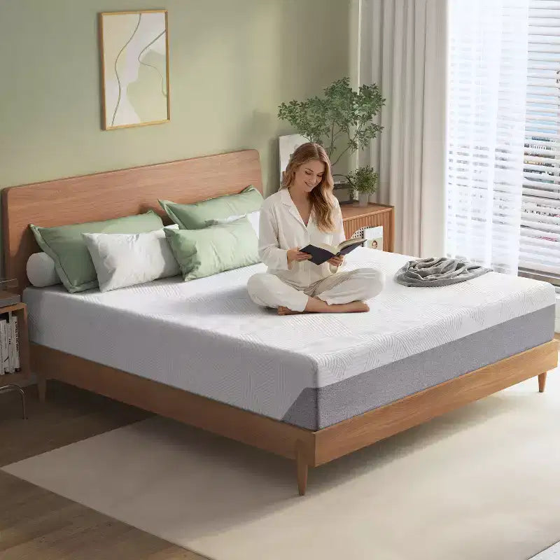 Materasso in memory foam Wuleitex, materasso da 10 pollici, gel rinfrescante in scatola, decompressione a supporto medio,