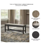 Signature Design by Ashley Tyler Creek Dining Bench, Black/Brown