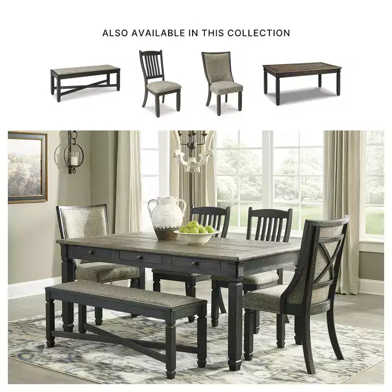 Signature Design by Ashley Tyler Creek Dining Bench, Black/Brown