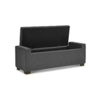 Panca contenitore Cortwell di Signature Design by Ashley – Rivestita in poliestere grigio con cuscino trapuntato