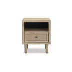 Signature Design by Ashley Cielden Modern Nightstand with USB Charging, Two-Tone Brown