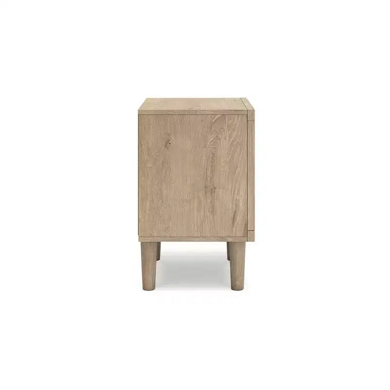 Signature Design by Ashley Cielden Modern Nightstand with USB Charging, Two-Tone Brown