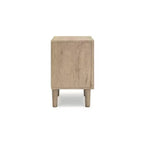 Signature Design by Ashley Cielden Modern Nightstand with USB Charging, Two-Tone Brown