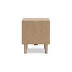 Signature Design by Ashley Cielden Modern Nightstand with USB Charging, Two-Tone Brown