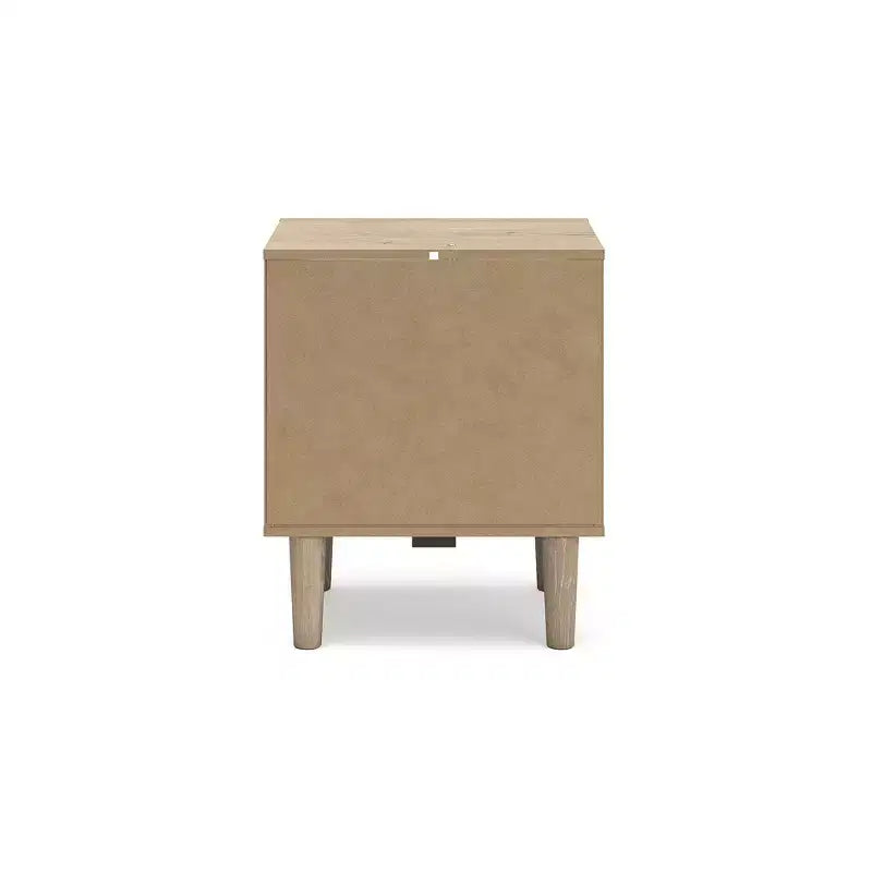 Signature Design by Ashley Cielden Modern Nightstand with USB Charging, Two-Tone Brown