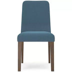 Signature Design by Ashley Lyncott Sedia da Pranzo Imbottita Contemporanea con Cuscino in Schiuma, Set da 2, Blu e Marrone