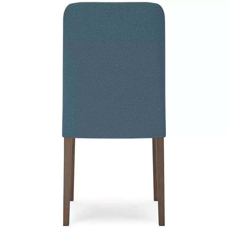 Signature Design by Ashley Lyncott Sedia da Pranzo Imbottita Contemporanea con Cuscino in Schiuma, Set da 2, Blu e Marrone