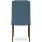 Signature Design by Ashley Lyncott Sedia da Pranzo Imbottita Contemporanea con Cuscino in Schiuma, Set da 2, Blu e Marrone