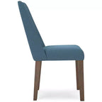 Signature Design by Ashley Lyncott Sedia da Pranzo Imbottita Contemporanea con Cuscino in Schiuma, Set da 2, Blu e Marrone