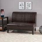 Darcy Brown Bonded Leather Loveseat