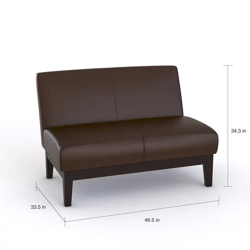 Darcy Brown Bonded Leather Loveseat
