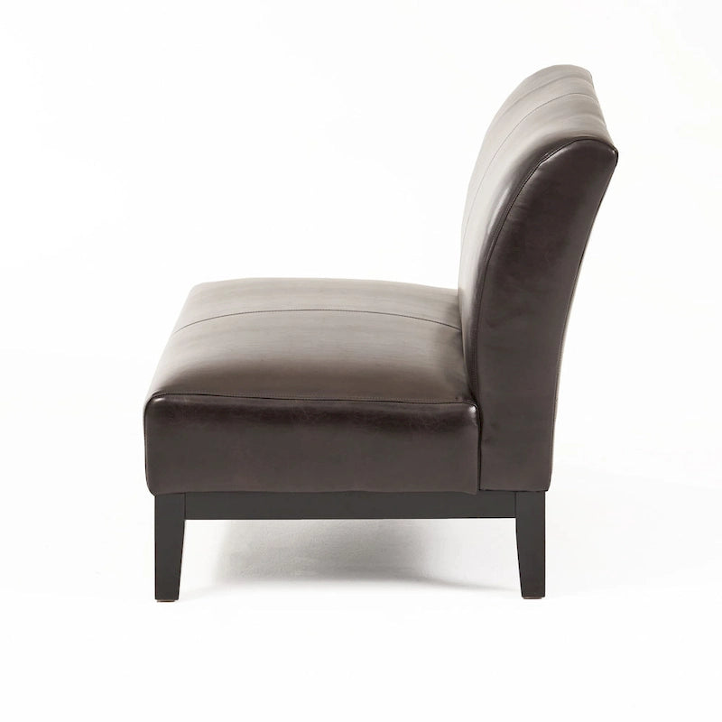 Darcy Brown Bonded Leather Loveseat