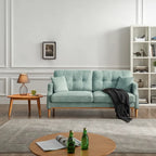 Upholstered Sofa with Waterproof Fabric and USB Port - 32.30 x 70.10 x 35.03
