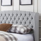 Low-Profile Upholstered King Size Platform Bed with Integrated Support